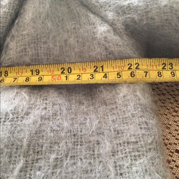 Loose look Blue mohair wool coat - Picture 6 of 7